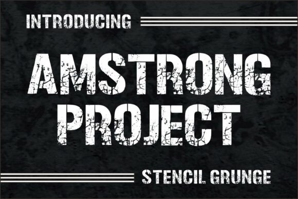 Amstrong Project: Bold Stencil Display Fonts for High-Impact Campaigns