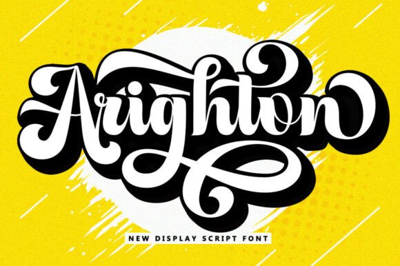 Arighton: A Bold Retro Display Script Font for Modern Editorial Design