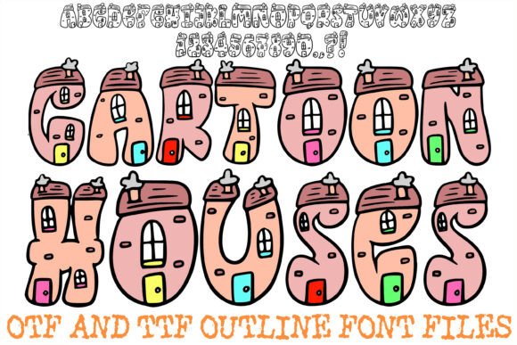 Cartoon Houses: The Whimsical Display Font for Cozy Branding