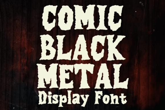 Comic Black Metal Typeface for Dark Aesthetic Branding