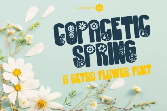 Copacetic Spring Family: A Retro Display Typeface for Crafters