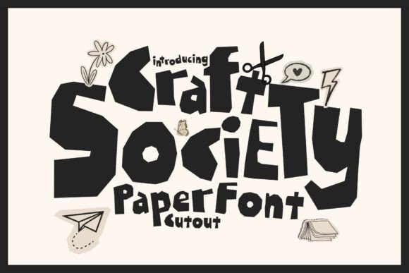 Craft Society: The Bold Paper Cutout Typeface for High-Impact Campaigns