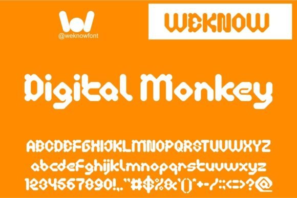 Digital Monkey Typeface: A Playful Display Font for Modern Editorial Design