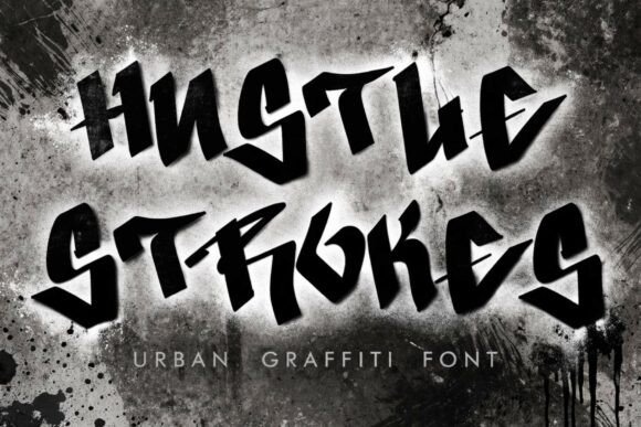 Hustle Strokes: The Urban Display Typeface for Bold Editorial Design