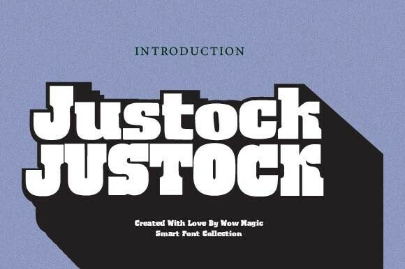 Justock: A Bold Block Display Font for Editorial Design
