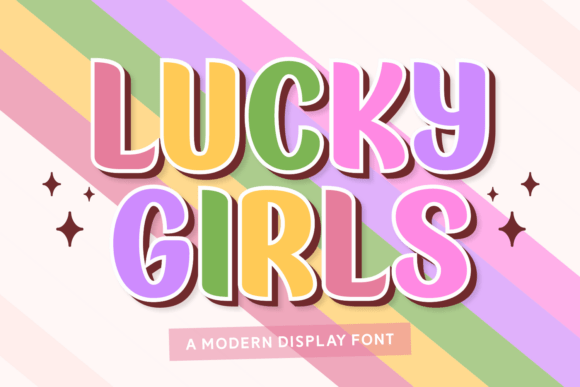 Lucky Girls Display Font for Retro Web Design