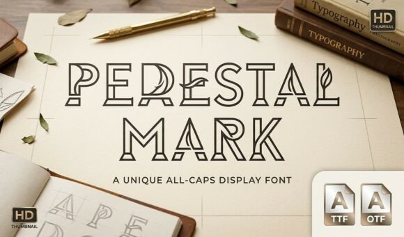 Pedestal Mark: The Display Font for Effortless Logo Creation