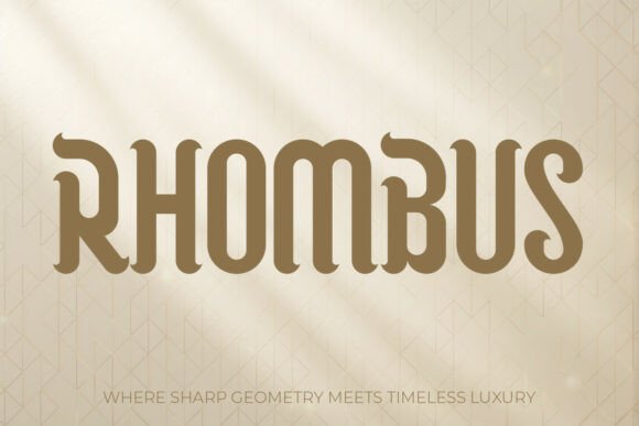Rhombus Typeface: Elevate Your Creative Projects with Art Deco Precision