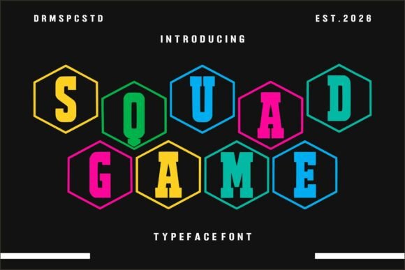 Squad Game Typeface: Bold Display Font for Gaming Merch