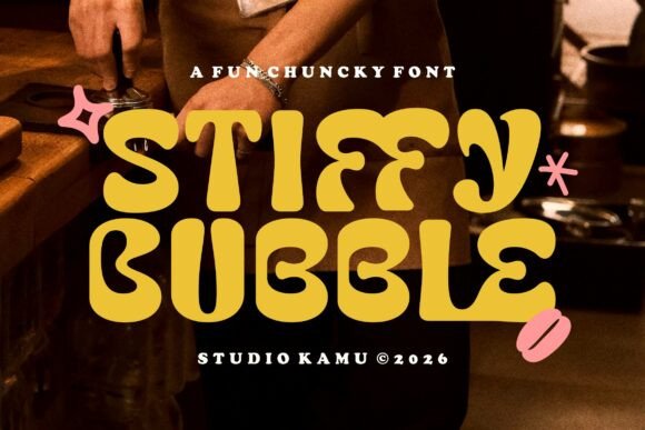 Stiffy Bubble Typeface: A Bold Display Font for Playful Branding